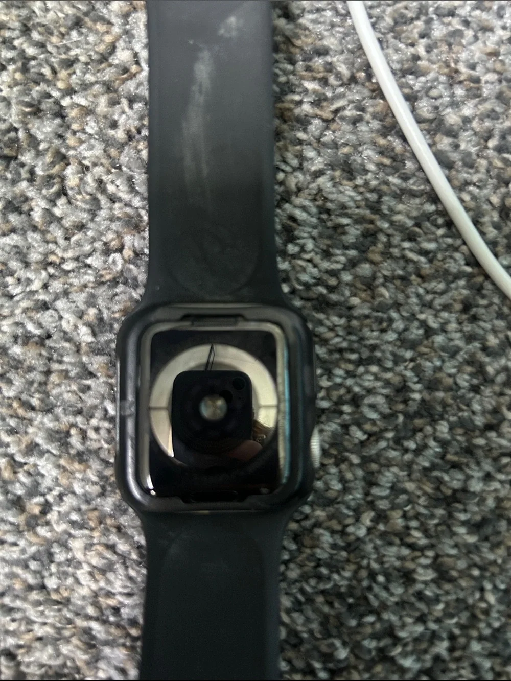 Apple Black Smartwatch Series 3 with Silicone Band and Passcode Lock
